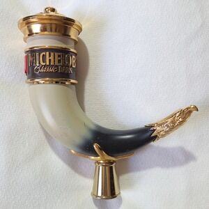 Michelob Beer Tap Handle Black Gold Horn Eagle Classic Dark Excellent